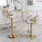 Julliette Swivel Upholstered Adjustable Height Counter Stool with Metal Frame-320167649