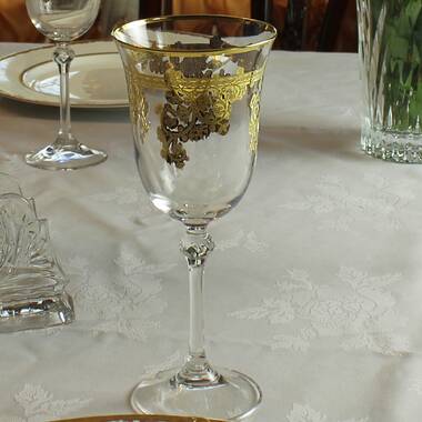 Creativeland CTL-US005B-4 12.5 oz Crystal Round Wine Glass, White - Set  of 4 