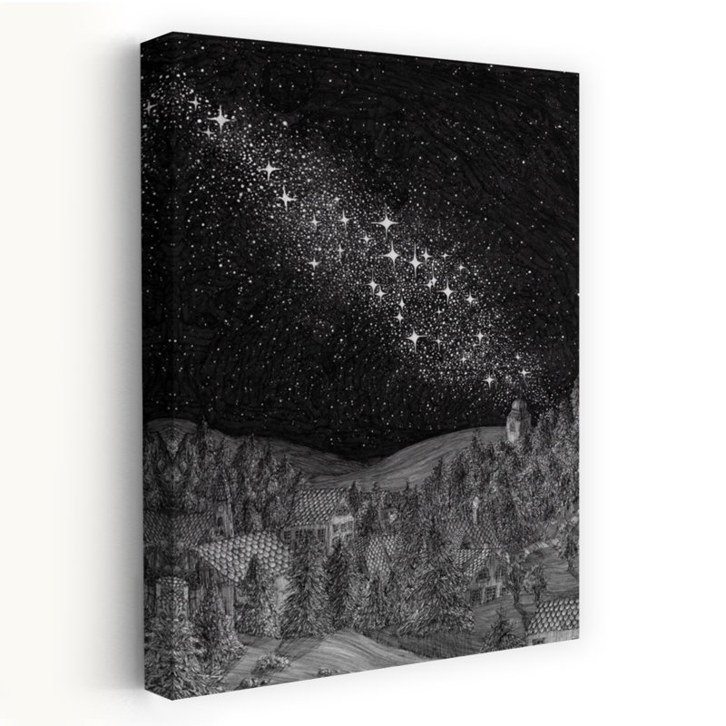 «Sleeping Under The Stars», art contemporain abstrait, paysage naturel, H 24 po x l 16 po