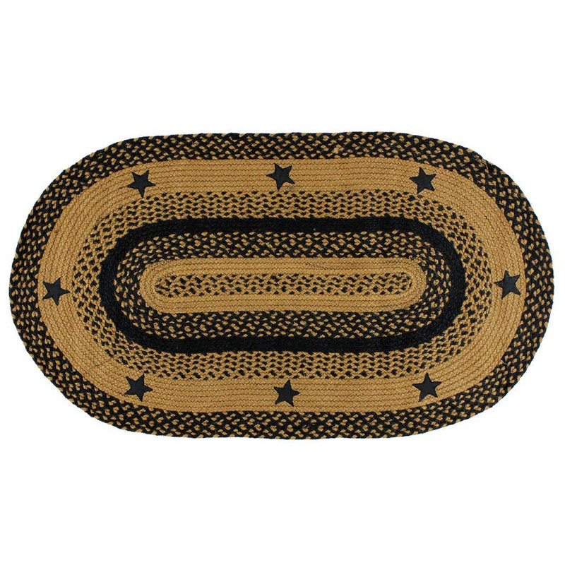 Harbour Braided Rug & Tabletop Collection BR-296, Beige/Wine