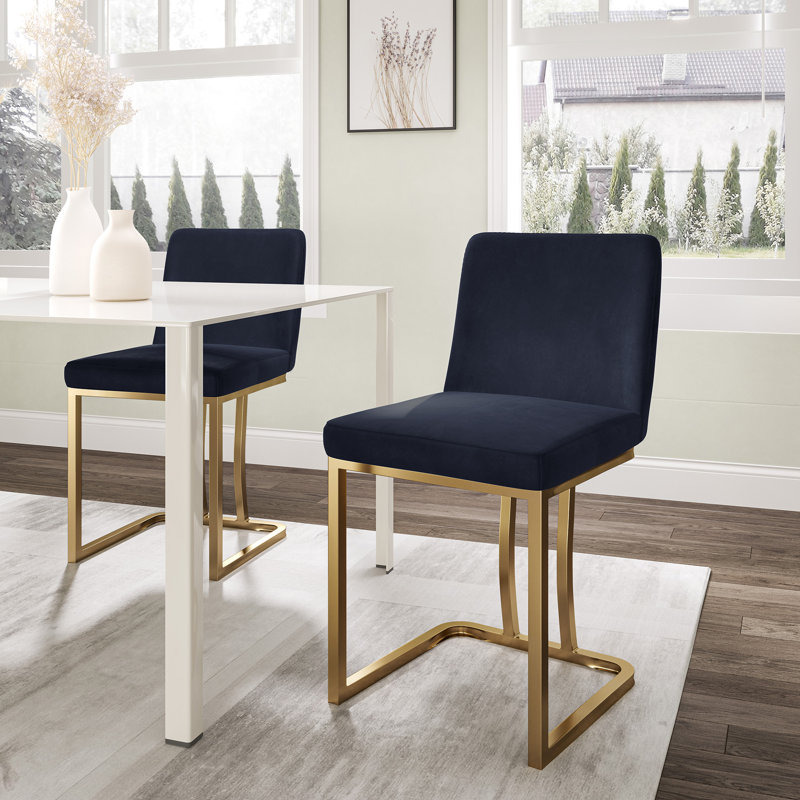 16.14'' W Dining Chair Stool, Black, Counter Stool (24.41" Seat Height)