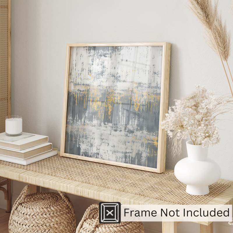 Reproduction d'art abstrait sans cadre, H 20 po x l 20 po
