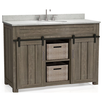 Base de meuble-lavabo de salle de bain simple 48" poupée seulement