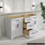 Base de meuble-lavabo double en bois massif 60 po-94710674