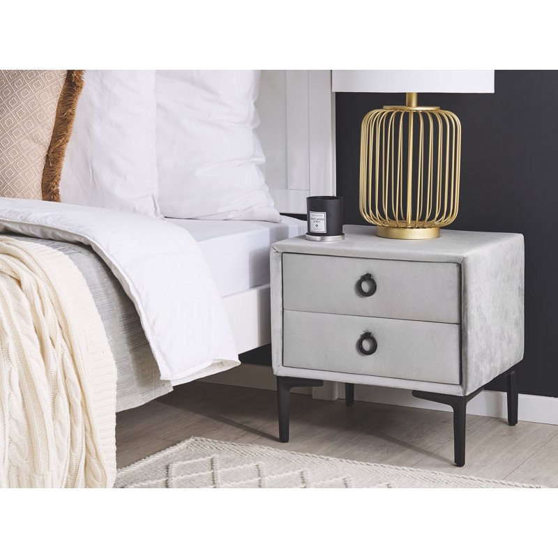 Morehead 44cm W Bedside Table, Grey