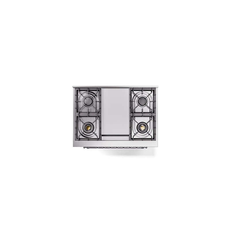 ILVE Nostalgie II 36 Dual Fuel Range, knobs, Stainless Steel/Chrome, Liquid Propane