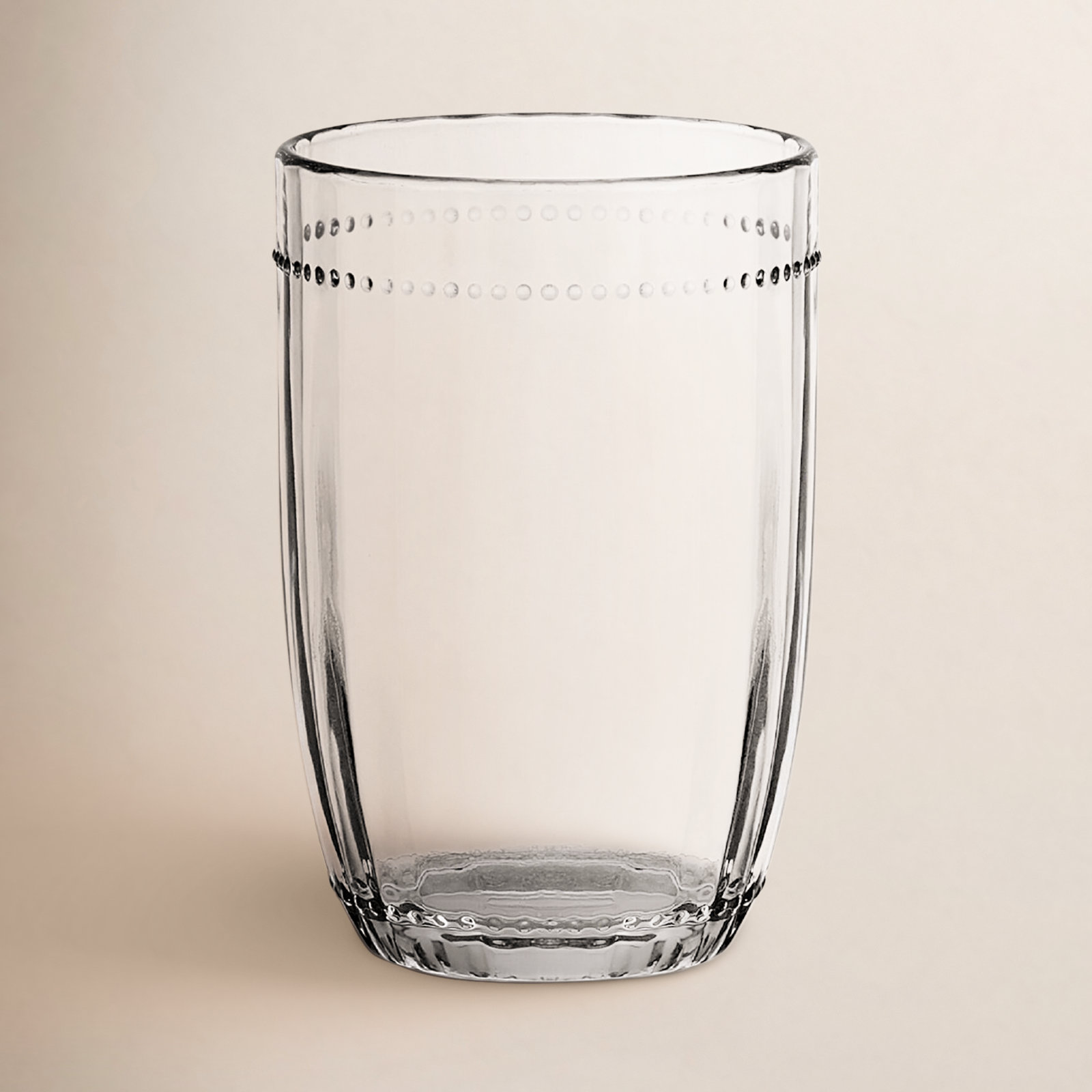 Everyday White Ribbed Highball Glass