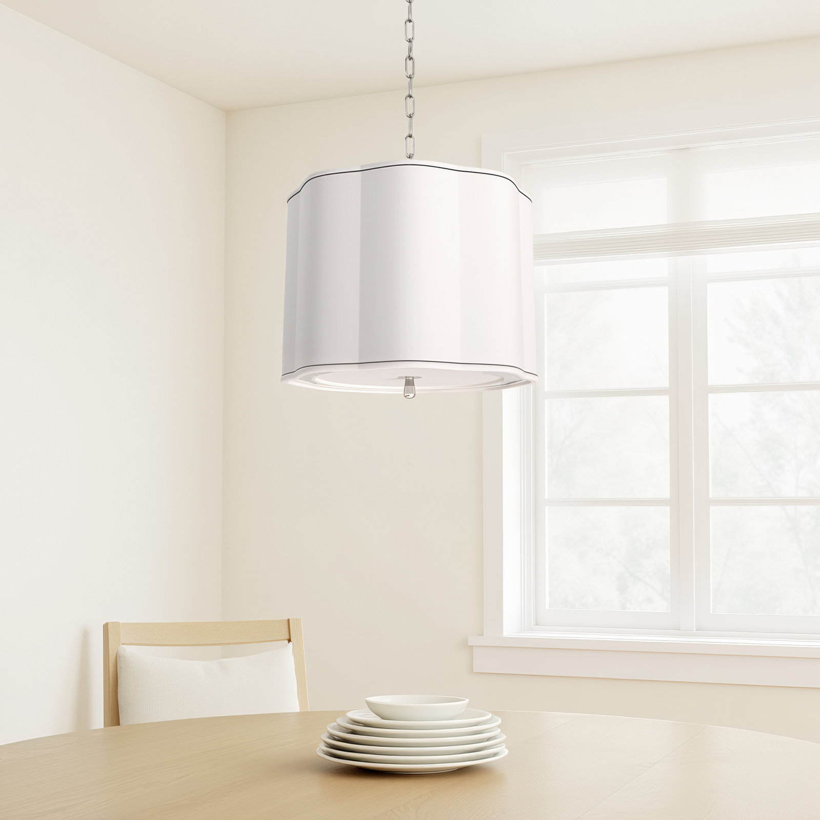 Abercorn 4 Light Pendant, Polished Nickel