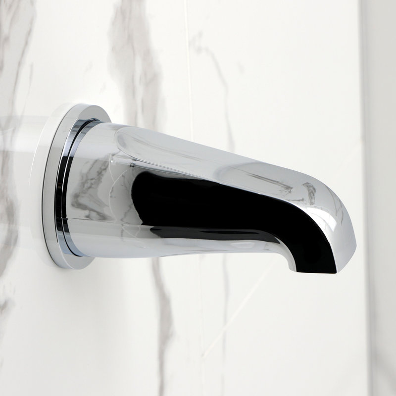 Robinet de baignoire et douche à poignée triple Kingston, Chrome poli