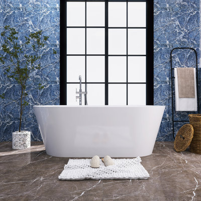 67'' x 30'' Freestanding Soaking Plastic / Acrylic Bathtub
