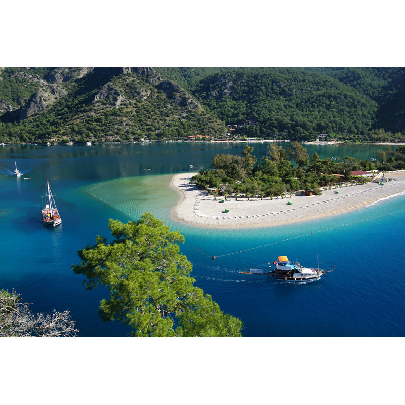 Daily Boat Trip by KenanOlgun - No Frame Print on Canvas, 20cm H x 30cm W