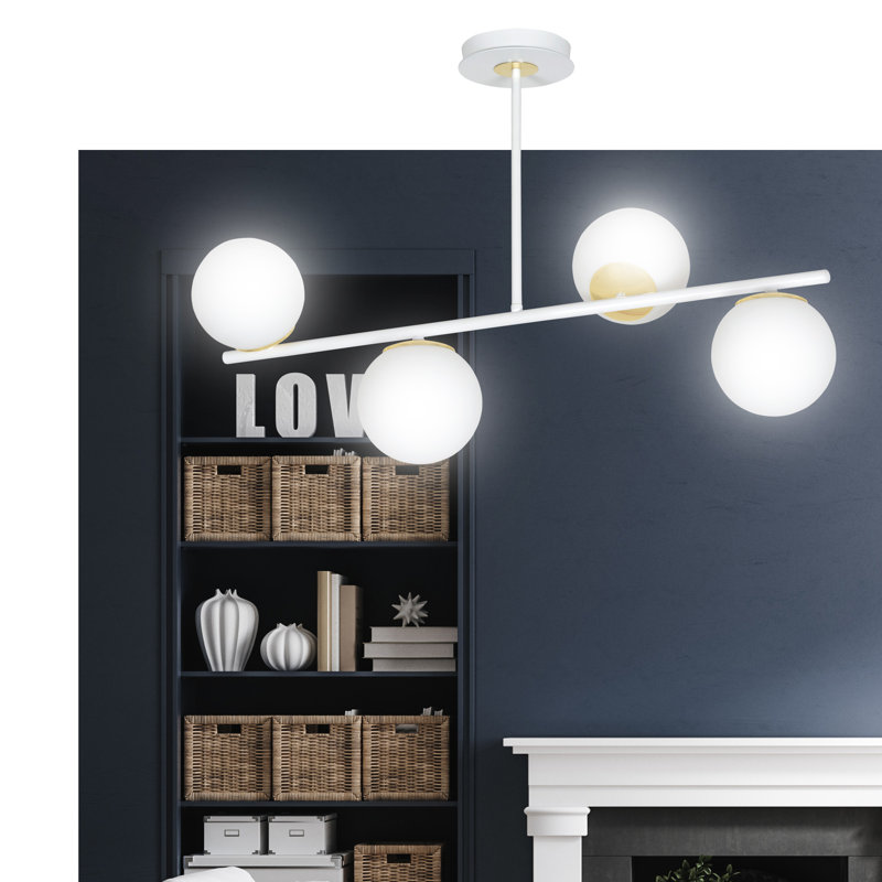 Gambier 4 - Light Unique/Statement Pendant, White