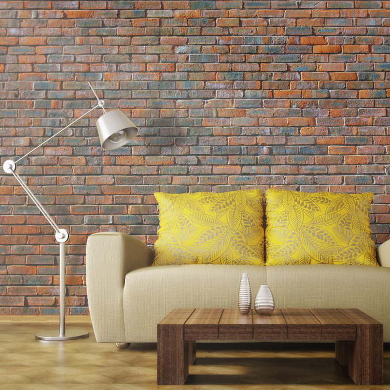 Murale brique, L 90 po x l 118 po