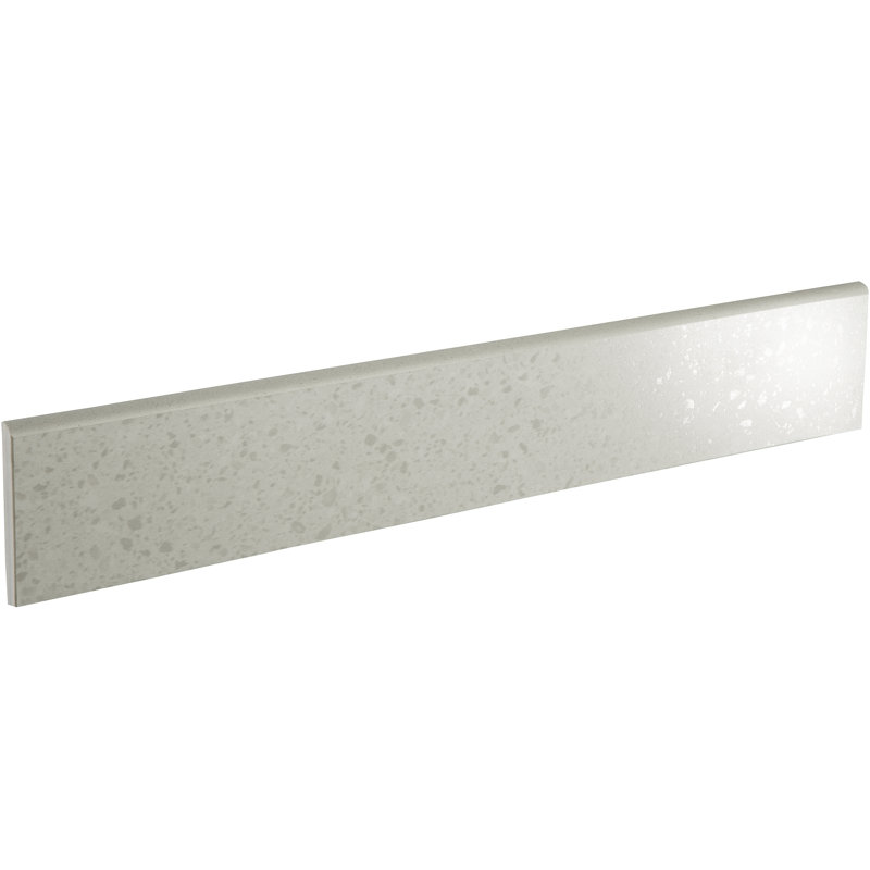 Birthplace 24'' L x 4'' W Porcelain Terrazzo Look Bullnose Tile Trim, Frost