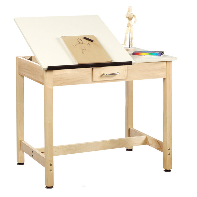 36'' Drafting Table, 37" H x 36" W x 24" D, Two Piece