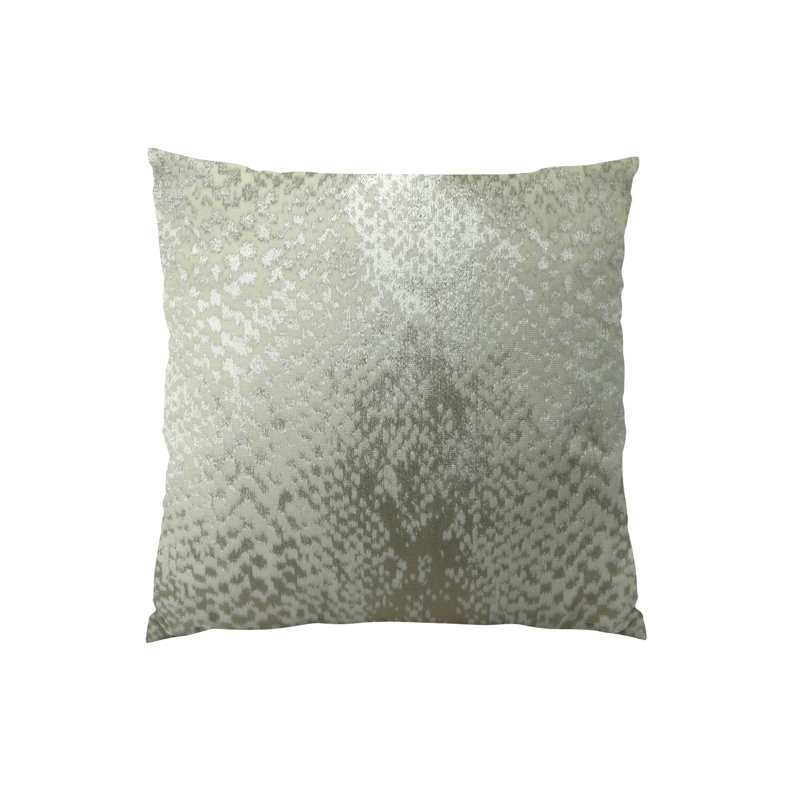 Hidden World Throw Pillow, Silver, 24" H x 24" W
