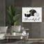 «Thankful», art mural sur toile avec lettres et lignes, 54 po x 40 po
