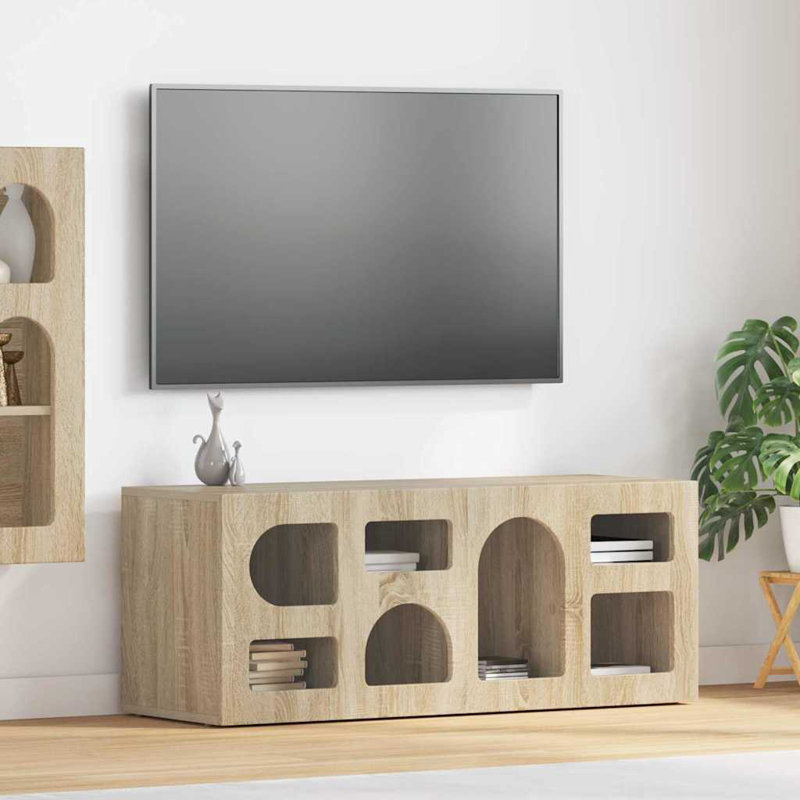 TV Stand, 40cm H x 100cm L x 35cm W, Sonoma Oak