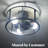 3-Light Hammered Glass Drum Semi Flush Mount