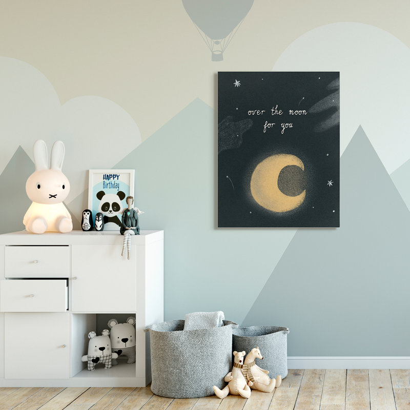 Lerman au-dessus de la lune, Toile tendue, H 48 po x l 36 po x P 1,5 po