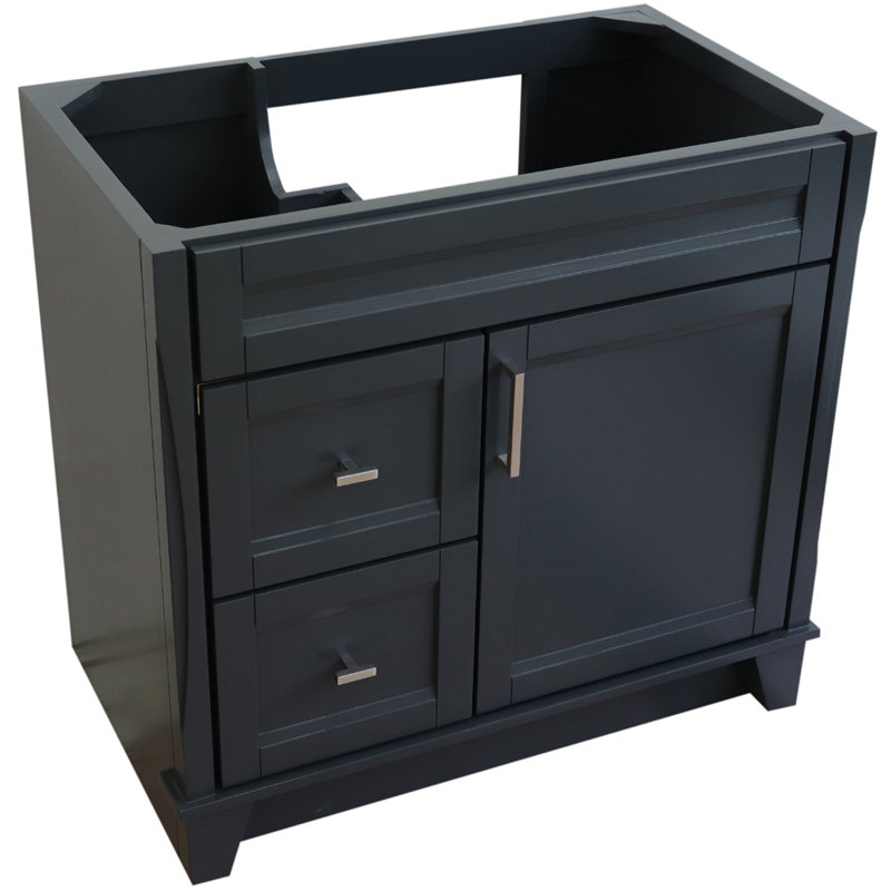 Base de meuble-lavabo simple 36 po seulement, Gris foncé