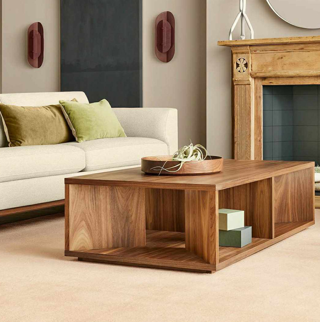 Low Space Single Coffee Table, Walnut