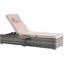 Chaise de patio grise avec protection et coussin de siège confortable