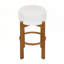 Ensemble de 2 tabourets de bar rembourrés en bois avec revêtement ivoire-1780267884-1780267665