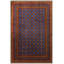Tapis décoratif multicolore bleu marine à motif traditionnel-967115023