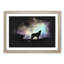 Howling Wolf with a Galaxy Forest - Picture Frame Graphic Art Print-56863501-56863504