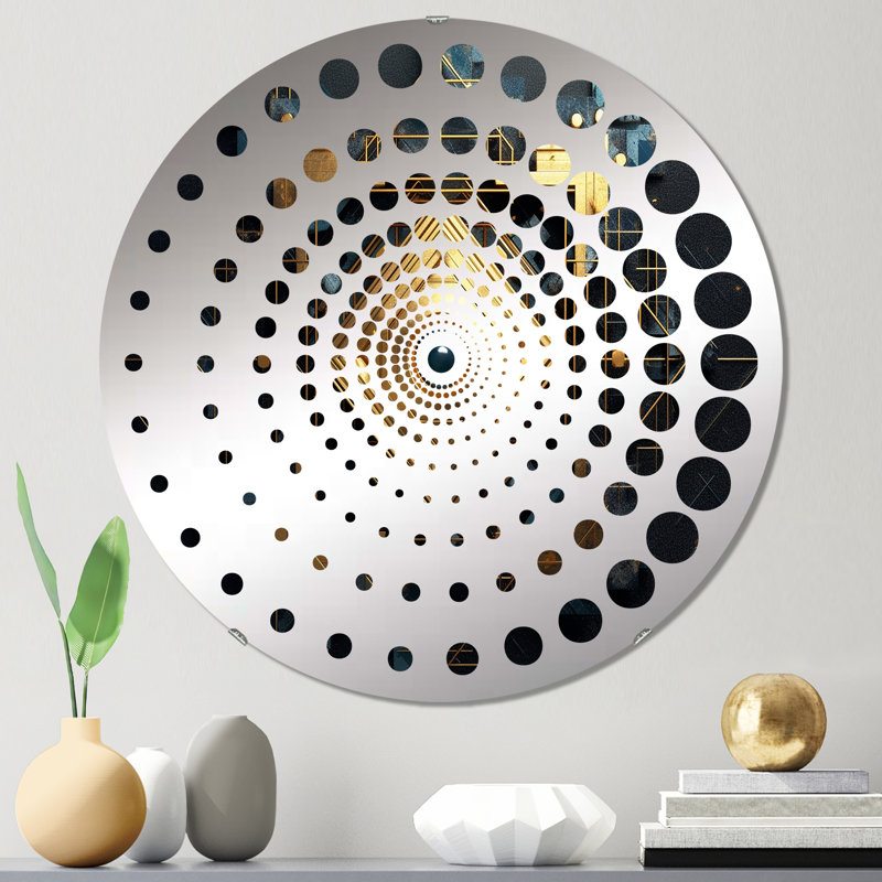Shearman - Miroir mural spiralé, 23,6 po x 23,6 po