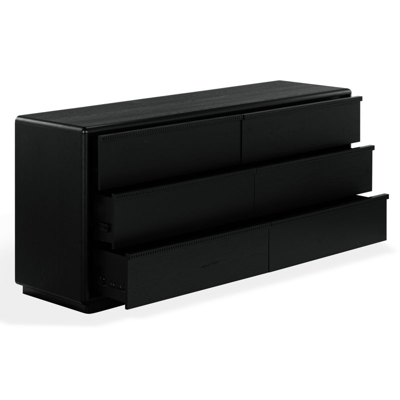 Commode 6 tiroirs Alanna, Black