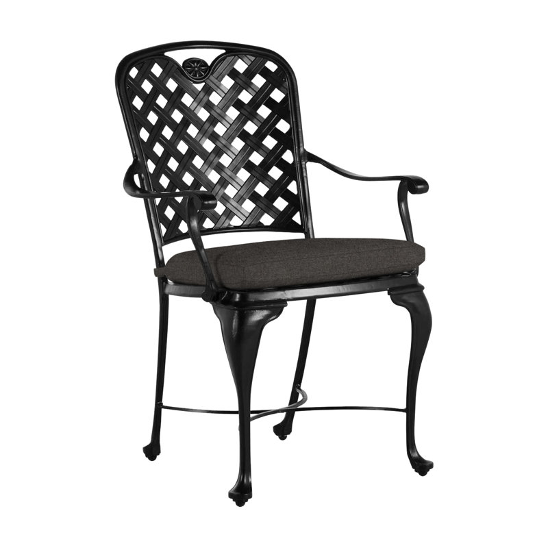 Provance Patio Dining Armchair with Cushion, Ancient Earth, No Welt, Rollo Chambray