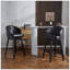 Ensemble de 2 tabourets de comptoir pivotants de 33,25 po, avec tabourets de bar à hauteur de comptoir avec structure en bois d'hévéa massif, dossier, repose-pieds, tabourets de bar sans accoudoir pour bar personnel, comptoir de cuisine-1404890531-1404890528