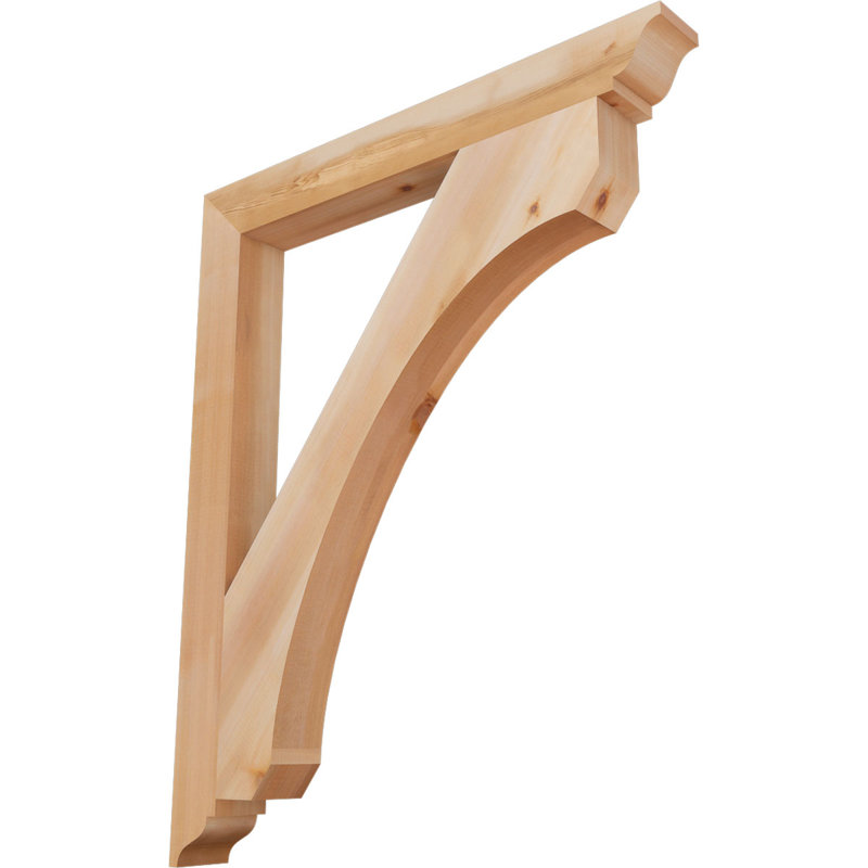 Support en bois rustique traditionnel BKTLEC01, Cèdre rouge de l'Ouest (lisse), H 44 po x l 3,5 po x P 36 po