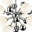 Lustre spoutnik 16 po pour chambre, cuisine ou salle de bain - Plafonnier moderne 8 lumières avec base d'ampoule DEL G9-41794078