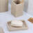 Stone Effect Soap Dish Holder Cup Dispenser Tray-73644675