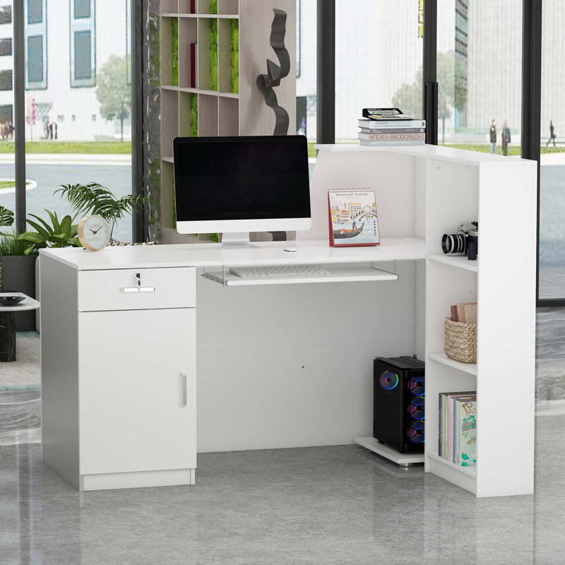 Gurtha L-Shaped Manufactured Wood Reception Desk