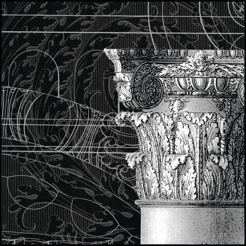Graphic Cornice III - Wrapped Canvas Print, 30cm H x 30cm W x 3.8cm D