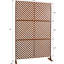 Écran d'intimité en métal l 76 "H48" - Rouge rouille pour patio, terrasse apparence élégante, patio