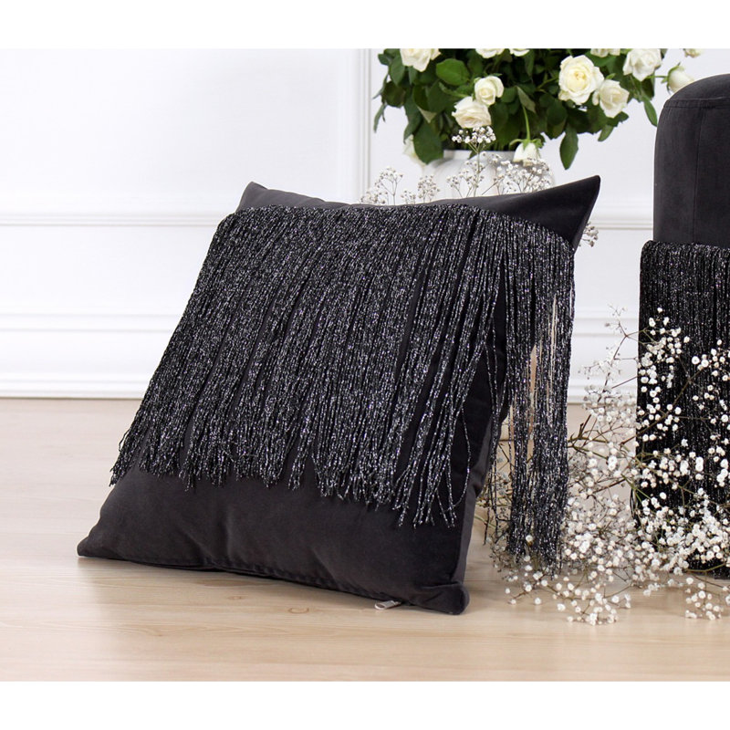 Harrell Square Euro Cushion, Black