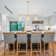 Delmis 3 - Light Kitchen Island Pendant Rustic Linear Chandelier with Clear Glass Shades