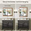 Modern & Contemporary Beveled Metal Framed Rectangular/Square Bathroom Vanity Mirrors with HD Tempered Glass-67756014-67756022-76330048
