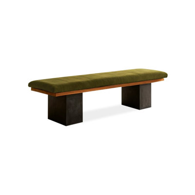 Green Upholstered Bench