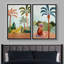 «Bright Preppy Animals Wild Wild Jungle Safari Cheetah and Monkey Nature», ensemble de 2 impressions encadrées sur toile-75848530-75848531