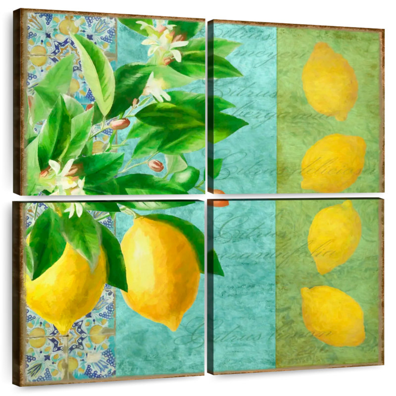 Yarlin citron citron floral, H 18 po x l 18 po