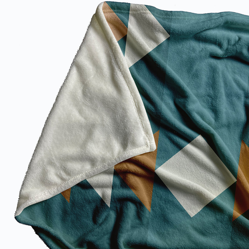 Keshawn Plain Weave / Muslin Throw Blanket, Teal