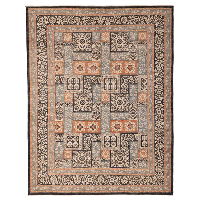 Tapis noir Lahore Finest Collection 9 pi 1 po x 11 pi 9 po