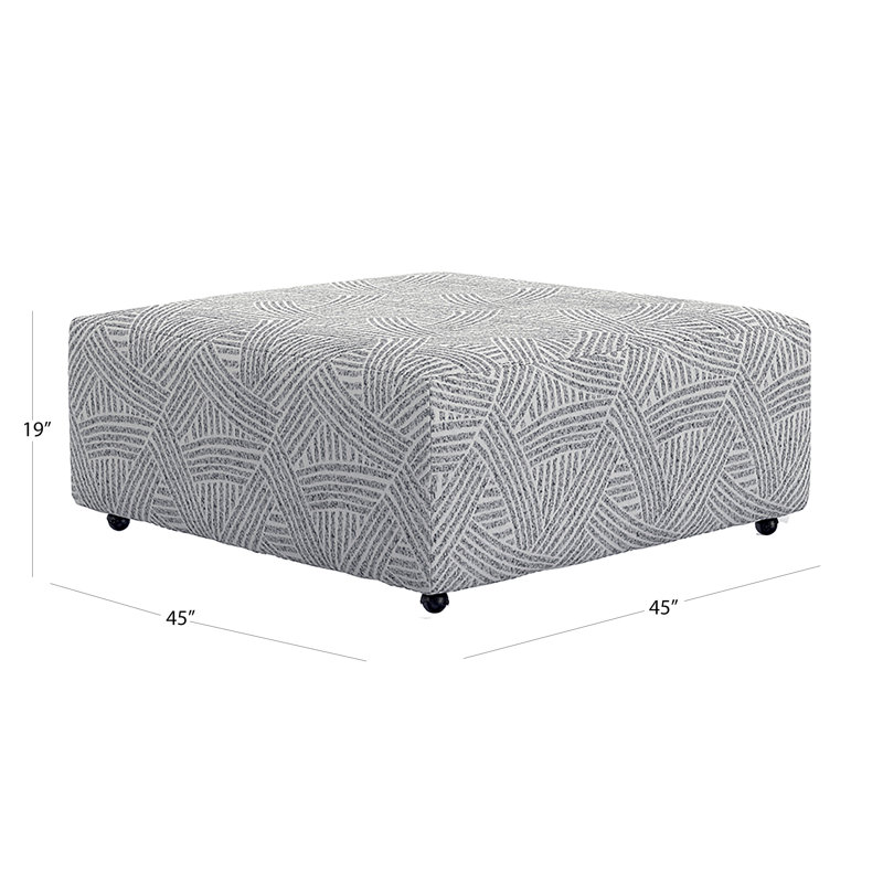 Ellyarna Upholstered Ottoman, Gray