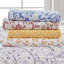 Ensemble de draps en microfibre à imprimé floral-1754420968